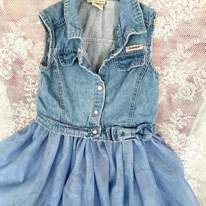Jean Dress, Lace Ruffle Calvin Klein